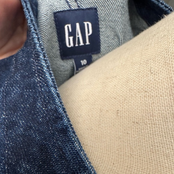 Gap NWT Denim V-neck Front Button Mini Dress - Picture 2 of 3